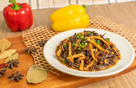 蒸烩煮木耳炒肉丝外卖成品菜料理包